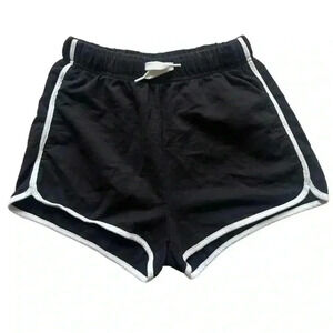 H& M Cotton Black White Casual Dolphin Elastic Waist Yoga Pants SZ 18( XL) #2080